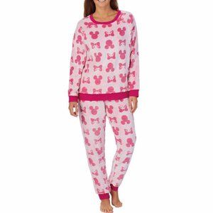 Disney Minnie Mouse Fleece Pajama Lounger Set NWT